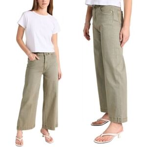 DL1961 Hepburn Wide Leg Vintage Pants in Alpine Green